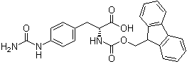 structure of CAS# 324017-22-3, 4-[(Aminocarbonyl)amino]-N-[(9H-fluoren-9-ylmethoxy)carbonyl]-D-phenylalanine