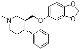 (3S,4R)-3-[(1,3-苯并二氧杂环戊烯-5-基氧基)甲基]-1-甲基-4-苯基哌啶分子结构 (CAS 324023-99-6)