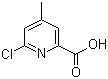 structure of CAS# 324028-95-7, 6-氯-4-甲基吡啶-2-羧酸