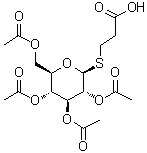 3-[(2,3,4,6-四-O-乙酰基-beta-D-吡喃葡萄糖基)硫代]丙酸分子结构 (CAS 3254-10-2)