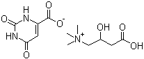 CAS 登录号：32543-38-7, 混旋肉碱乳清酸盐, DL-(3-羧基-2-羟丙基)三甲铵基乳清酸盐