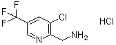 2-氨基甲基-3-氯-5-(三氟甲基)吡啶盐酸盐分子结构 (CAS 326476-49-7)