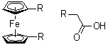 1,1'-双(羧甲基)二茂铁分子结构 (CAS 32681-19-9)