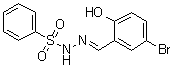 structure of CAS# 326886-05-9, Benzenesulfonic acid [(5-bromo-2-hydroxyphenyl)methylene]hydrazide