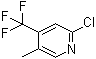 2-氯-5-甲基-4-(三氟甲基)吡啶分子结构 (CAS 326894-70-6)