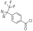 4-[3-(三氟甲基)-3H-双吖丙啶-3-基]苯甲酰氯分子结构 (CAS 326923-35-7)