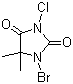 1-溴-3-氯-5,5-二甲基海因分子结构 (CAS 32718-18-6)