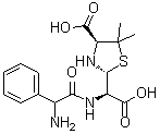 CAS # 32746-94-4, alpha-Aminobenzylpenicilloic acid, (2R)-(2R)-2-Phenylglycyl-2-[(2R,4S)-4-carboxy-5,5-dimethyl-2-thiazolidinyl]glycine, Aminobenzylpenicilloic acid, Ampicilloic acid