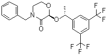 (2S)-2-[(1R)-1-[3,5-二(三氟甲基)苯基]乙氧基]-4-苄基-3-吗啉酮分子结构 (CAS 327623-36-9)