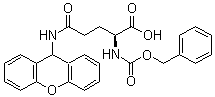 structure of CAS# 327981-01-1, N-[苯甲氧羰基]-N'-9H-氧杂蒽-9-基-L-谷氨酰胺