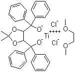 (4R,5R)-(-)-2,2-二甲基-alpha,alpha,alpha',alpha'-四苯基-1,3-二氧戊环-4,5-二甲醇并[1,2-双(二甲氧基)乙烷]二氯化钛(IV)分子结构 (CAS 328123-04-2)