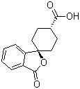 CAS 登录号：328233-08-5, 反式-3'-氧代-螺[环己基-1,1'(3'H)-异苯并呋喃]-4-羧酸