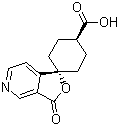 反式-3'-氧代-螺[环己基-1,1'(3'H)-呋喃并[3,4-c]吡啶]-4-羧酸分子结构 (CAS 328233-18-7)