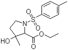 Ethyl 3-hydroxy-3-methyl-1-tosylpyrrolidine-2-carboxylate molecular structure (CAS 3284-52-4)