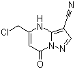 5-(氯甲基)-4,7-二氢-7-氧代吡唑并[1,5-a]嘧啶-3-甲腈分子结构 (CAS 329213-60-7)