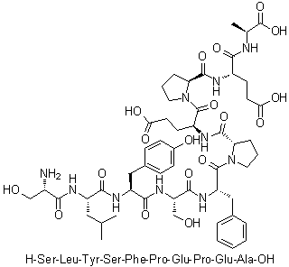 CAS 登录号：329314-97-8, L-丝氨酰-L-亮氨酰-L-酪氨酰-L-丝氨酰-L-苯丙氨酰-L-脯氨酰-L-alpha-谷氨酰-L-脯氨酰-L-alpha-谷氨酰-L-丙氨酸