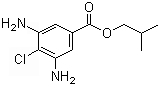structure of CAS# 32961-44-7, 4-氯-3,5-二氨基苯甲酸异丁酯