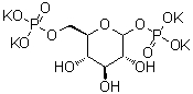 D-吡喃葡萄糖 1,6-二(磷酸二氢酯)四钾盐分子结构 (CAS 32972-45-5)