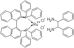 二氯[(S)-(-)-2,2'-双(二苯基膦)-1,1'-联萘][(1R,2R)-(+)-1,2-二苯基乙烯二胺]钌(II)分子结构 (CAS 329735-87-7)