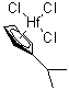structure of CAS# 329736-06-3, Trichloro[(1,2,3,4,5-eta)-1-(1-methylethyl)-2,4-cyclopentadien-1-yl]hafnium