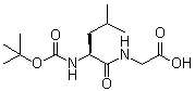 structure of CAS# 32991-17-6, N-[(1,1-Dimethylethoxy)carbonyl]-L-leucylglycine