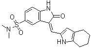 structure of CAS# 330161-87-0, 2,3-二氢-N,N-二甲基-2-氧代-3-[(4,5,6,7-四氢-1H-吲哚-2-基)亚甲基]-1H-吲哚-5-磺酰胺
