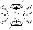 甲基环戊二烯三羰基钼二聚体分子结构 (CAS 33056-03-0)