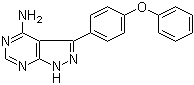 structure of CAS# 330786-24-8, 3-(4-苯氧基苯基)-1H-吡唑并[3,4-d]嘧啶-4-胺