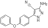 3-氨基-4-氰基-5-(4-苯氧基苯基)吡唑分子结构 (CAS 330792-70-6)