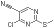 structure of CAS# 33089-15-5, 4-氯-2-(甲硫基)嘧啶-5-甲腈