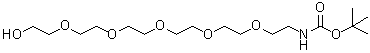 19-羟基-5,8,11,14,17-五氧杂-2-氮杂十九烷酸叔丁酯分子结构 (CAS 331242-61-6)