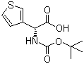 Boc-(R)-3-噻吩基甘氨酸分子结构 (CAS 33130-97-1)