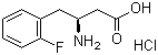 structure of CAS# 331763-61-2, (S)-3-Amino-4-(2-fluorophenyl)butyric acid hydrochloride