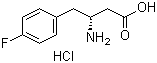 structure of CAS# 331763-69-0, (R)-3-氨基-4-(4-氟苯基)丁酸盐酸盐