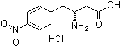(R)-3-氨基-4-(4-硝基苯基)丁酸盐酸盐分子结构 (CAS 331763-78-1)