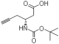 (3R)-3-[(叔丁氧羰基)氨基]-5-己炔酸分子结构 (CAS 332064-91-2)
