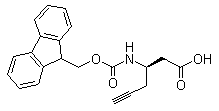 structure of CAS# 332064-94-5, (3R)-3-[[芴甲氧羰基]氨基]-5-己炔酸