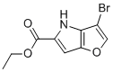乙基3-溴-4H-呋喃并[3,2-b]吡咯-5-羧酸酯分子结构 (CAS 332099-50-0)