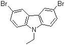 3,6-二溴-9-乙基咔唑分子结构 (CAS 33255-13-9)