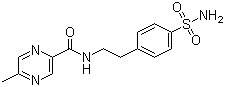 structure of CAS# 33288-71-0, 2-[4-氨基磺酰-苯基]-乙基-5-甲基吡嗪甲酰胺
