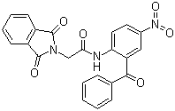 N-(2-苯甲酰基-4-硝基苯基)-1,3-二氢-1,3-二氧代-2H-异吲哚-2-乙酰胺分子结构 (CAS 33311-76-1)