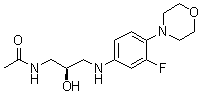 N-[(2R)-3-[[3-氟-4-(4-吗啉基)苯基]氨基]-2-羟基丙基]乙酰胺分子结构 (CAS 333753-67-6)