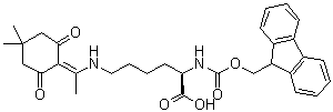 N6-[1-(4,4-二甲基-2,6-二氧代环己基亚基)乙基]-N2-[芴甲氧羰基]-D-赖氨酸分子结构 (CAS 333973-51-6)