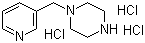 structure of CAS# 333992-77-1, 1-(Pyridin-3-ylmethyl)piperazine trihydrochloride