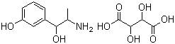 Metaraminol bitartrate molecular structure (CAS 33402-03-8)