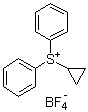 环丙基二苯基锍四氟硼酸盐分子结构 (CAS 33462-81-6)