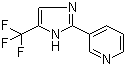 structure of CAS# 33468-84-7, 3-(4-三氟甲基-1H-咪唑-2-基)吡啶