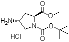 structure of CAS# 334999-32-5, N-Boc-trans-4-amino-L-proline methyl ester hydrochloride
