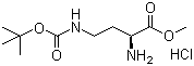 structure of CAS# 3350-15-0, N'-叔丁氧羰基-L-2,4-二氨基丁酸甲酯盐酸盐