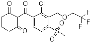 CAS # 335104-84-2, Tembotrione, 2-[2-Chloro-4-(methylsulfonyl)-3-[(2,2,2-trifluoroethoxy)methyl]benzoyl]-1,3-cyclohexanedione, BAY 747